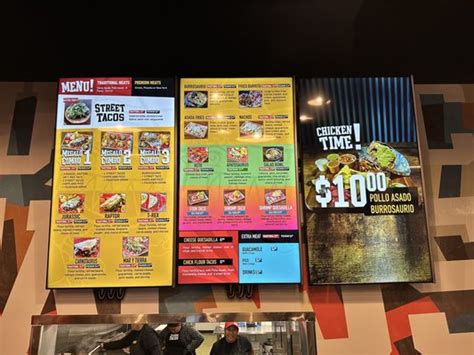 Jurrasic tacos - Find Taco John’s menu, nutrition, daily specials, franchise information and careers plus original favorites like tacos, burritos and Potato Olés® 